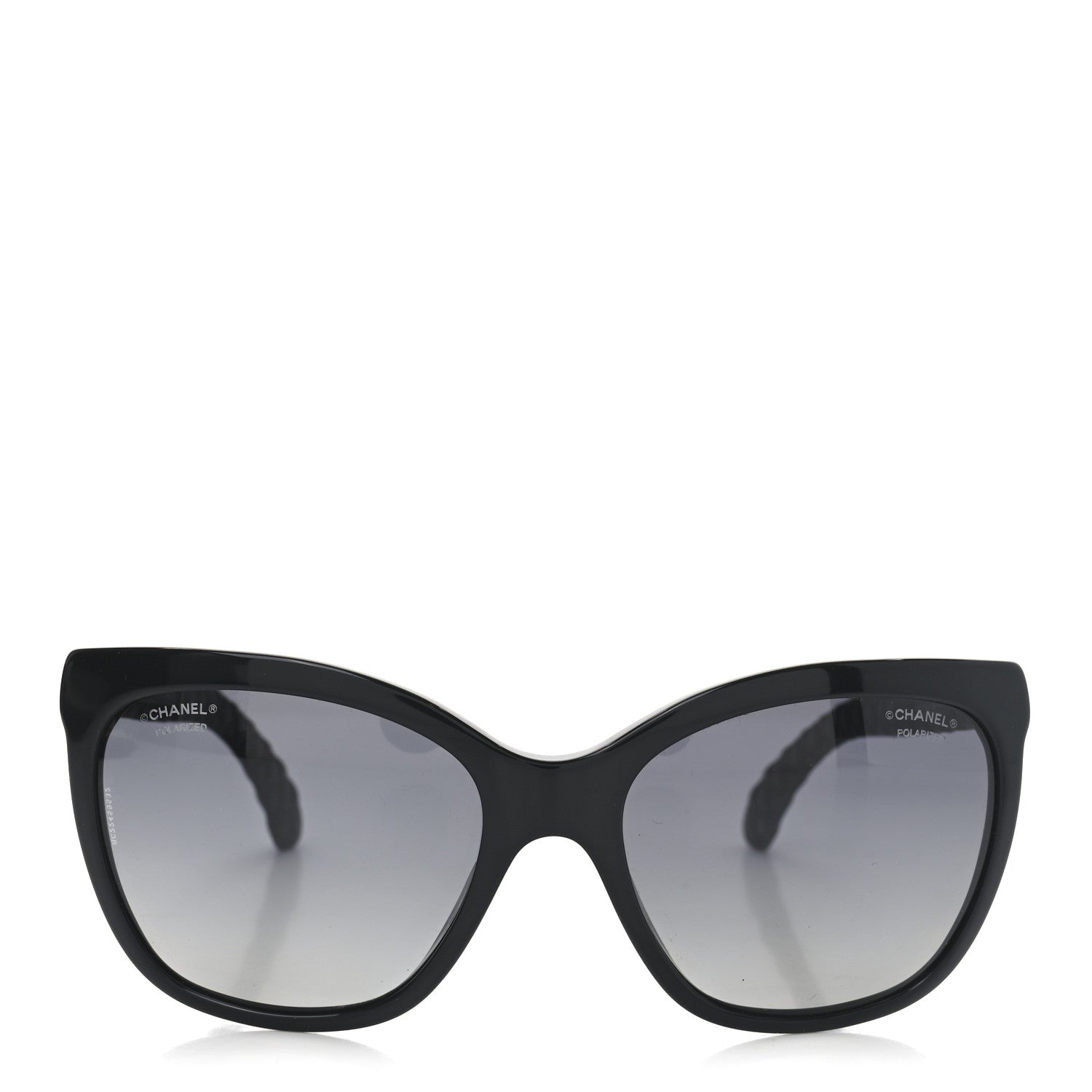 Acetate Quilted Polarized Butterfly CC Sunglasses 5288-Q Black