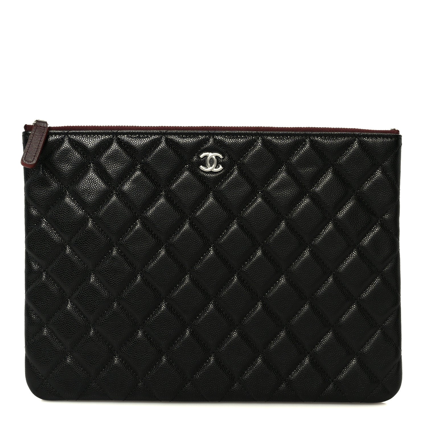 Caviar Quilted Medium Cosmetic Case Black