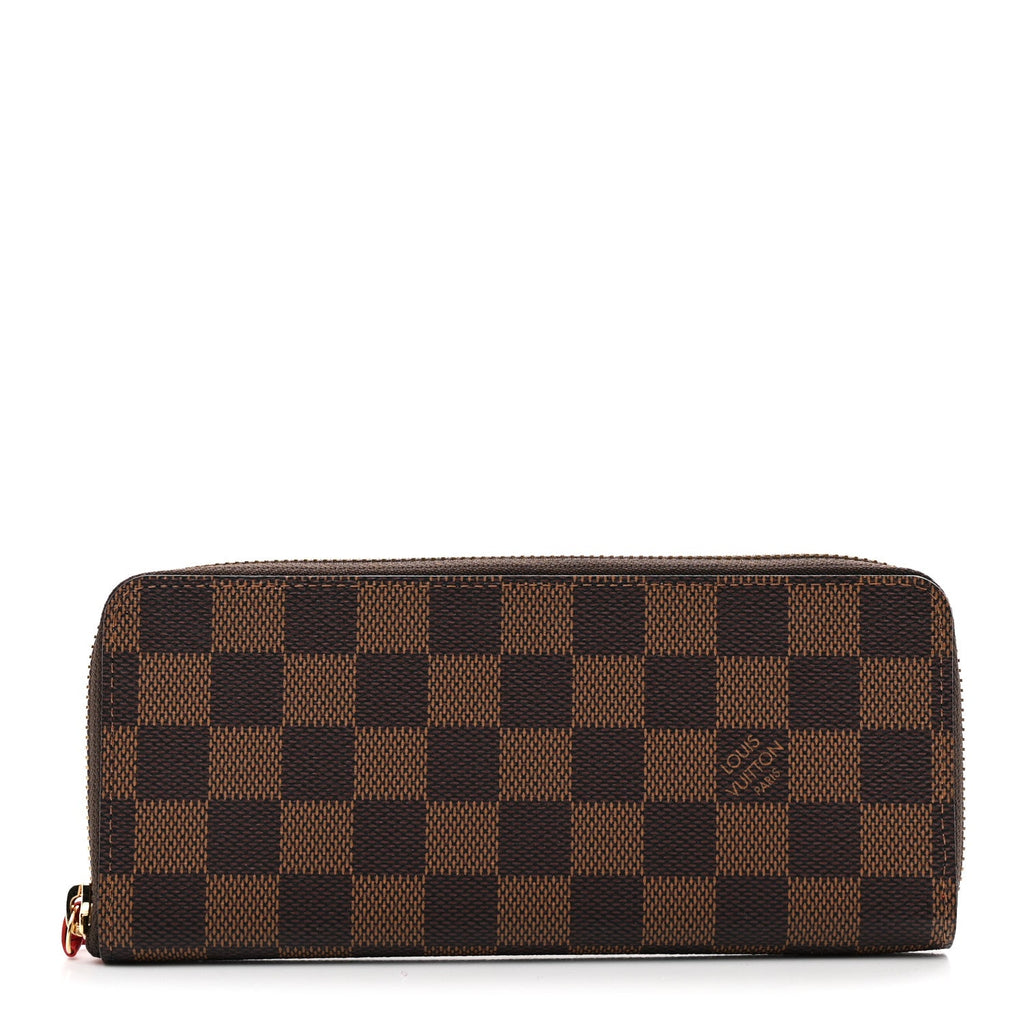 Louis Vuitton Damier Ebene Clemence Wallet Cherry