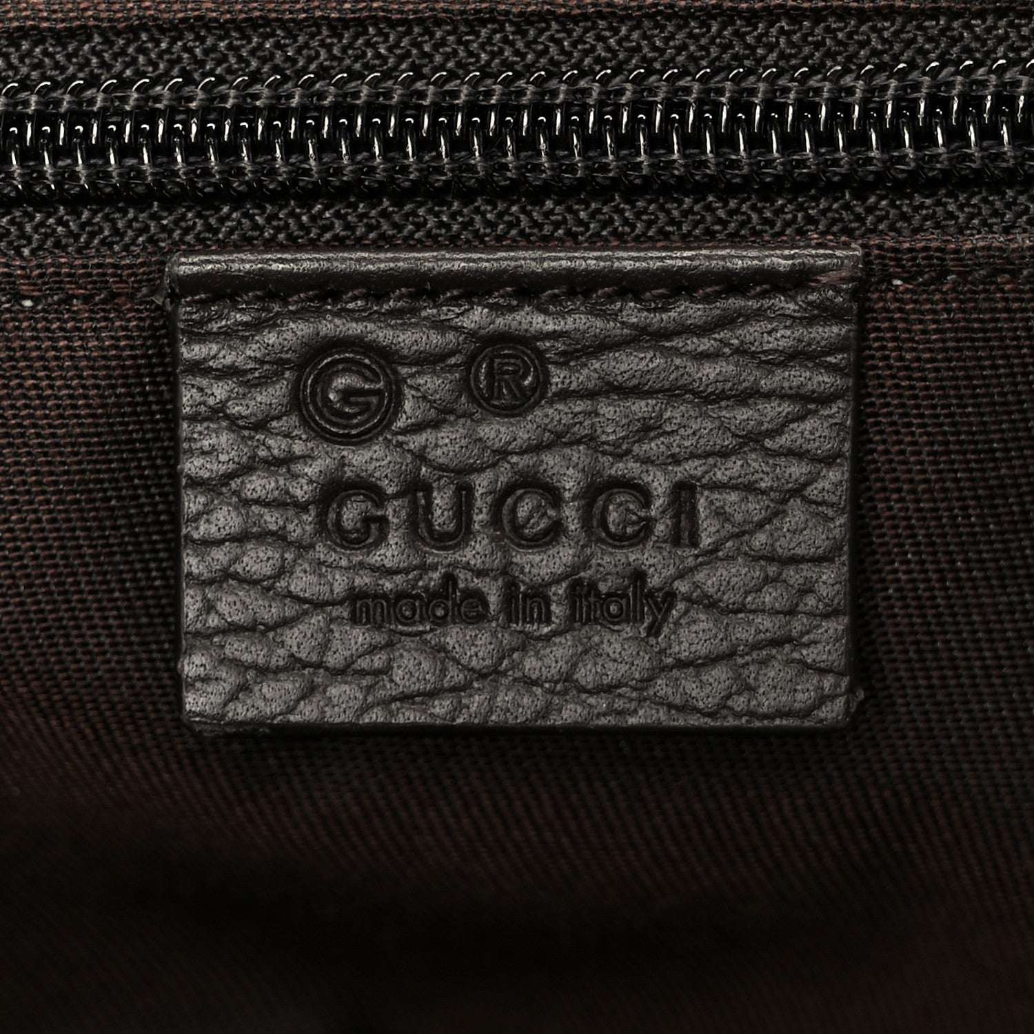 Gucci Monogram Flap Messenger Bag Beige Dark Brown