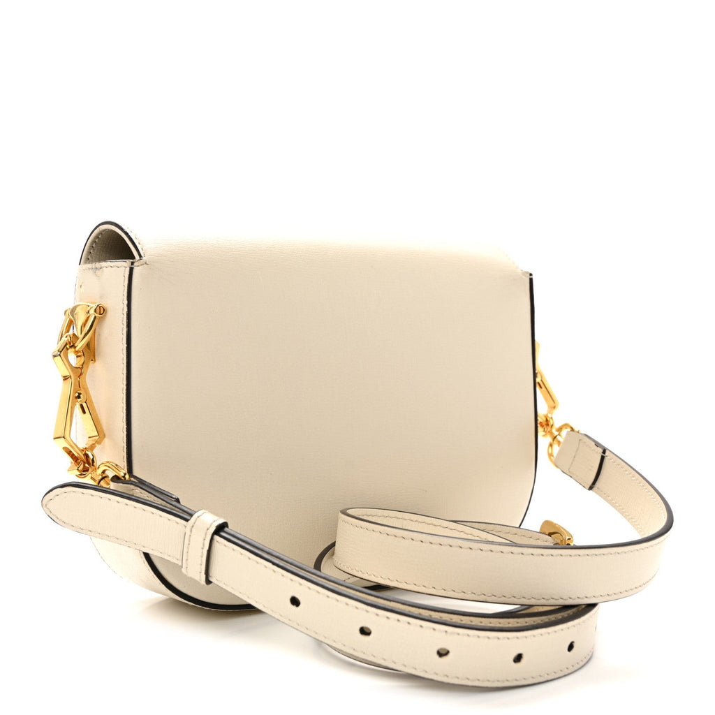 Gucci Azalea Calfskin Web Mini Horsebit 1955 Shoulder Bag Mystic White