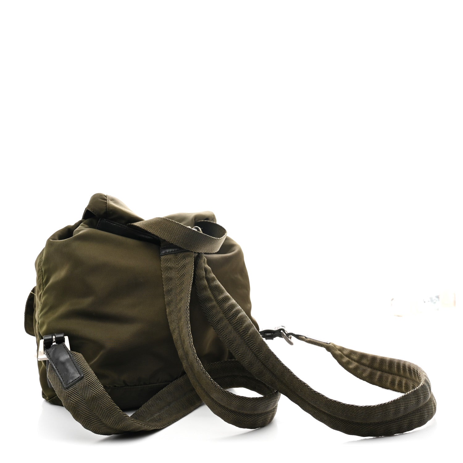 Prada Tessuto Nylon Vela Small Backpack Dark Green