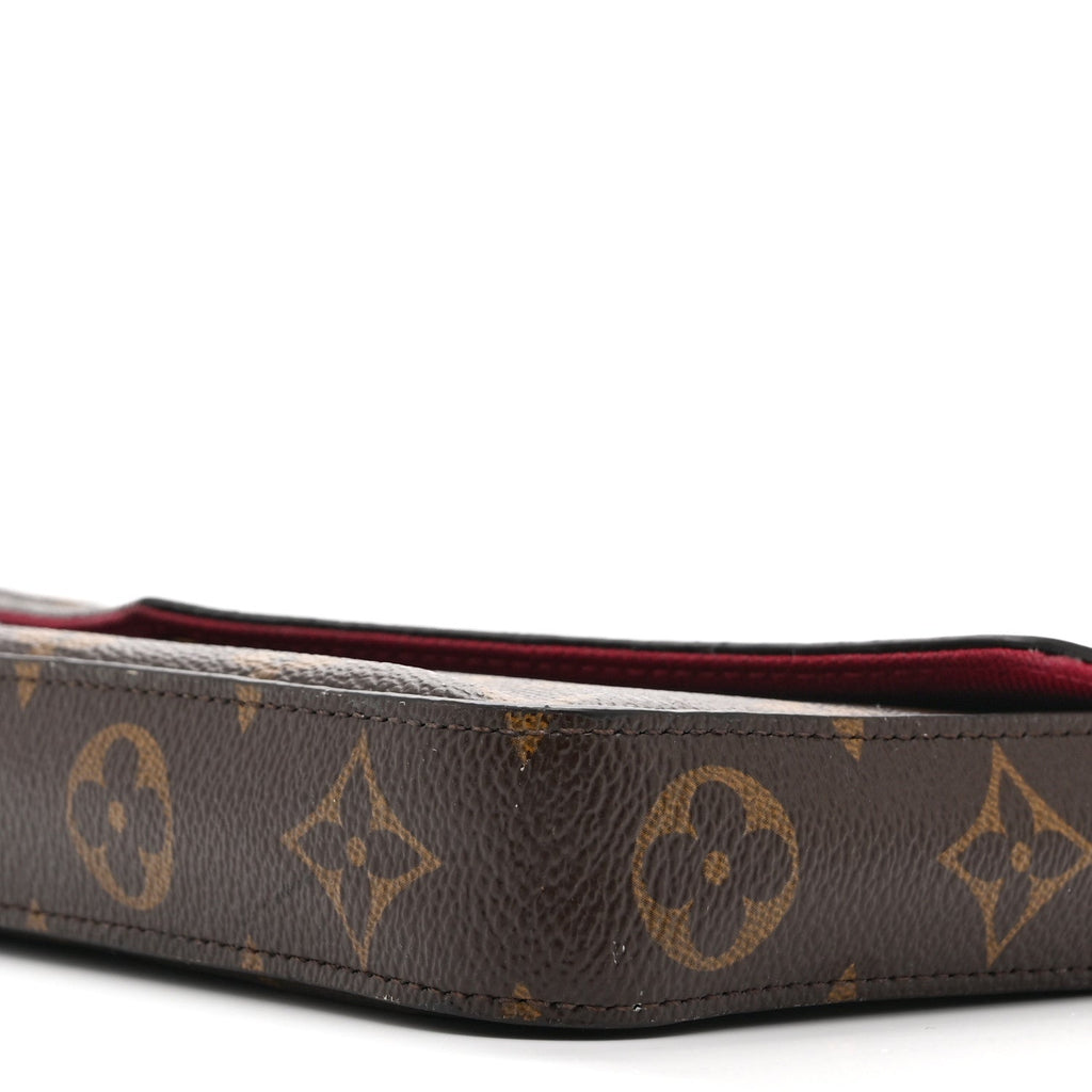 Louis Vuitton Monogram Pochette Felicie Chain Wallet Fuchsia