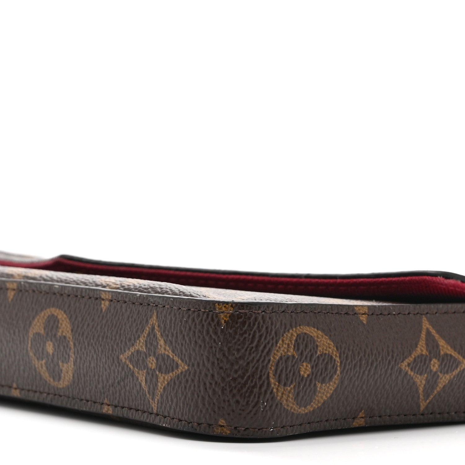 Louis Vuitton Monogram Pochette Felicie Chain Wallet Fuchsia