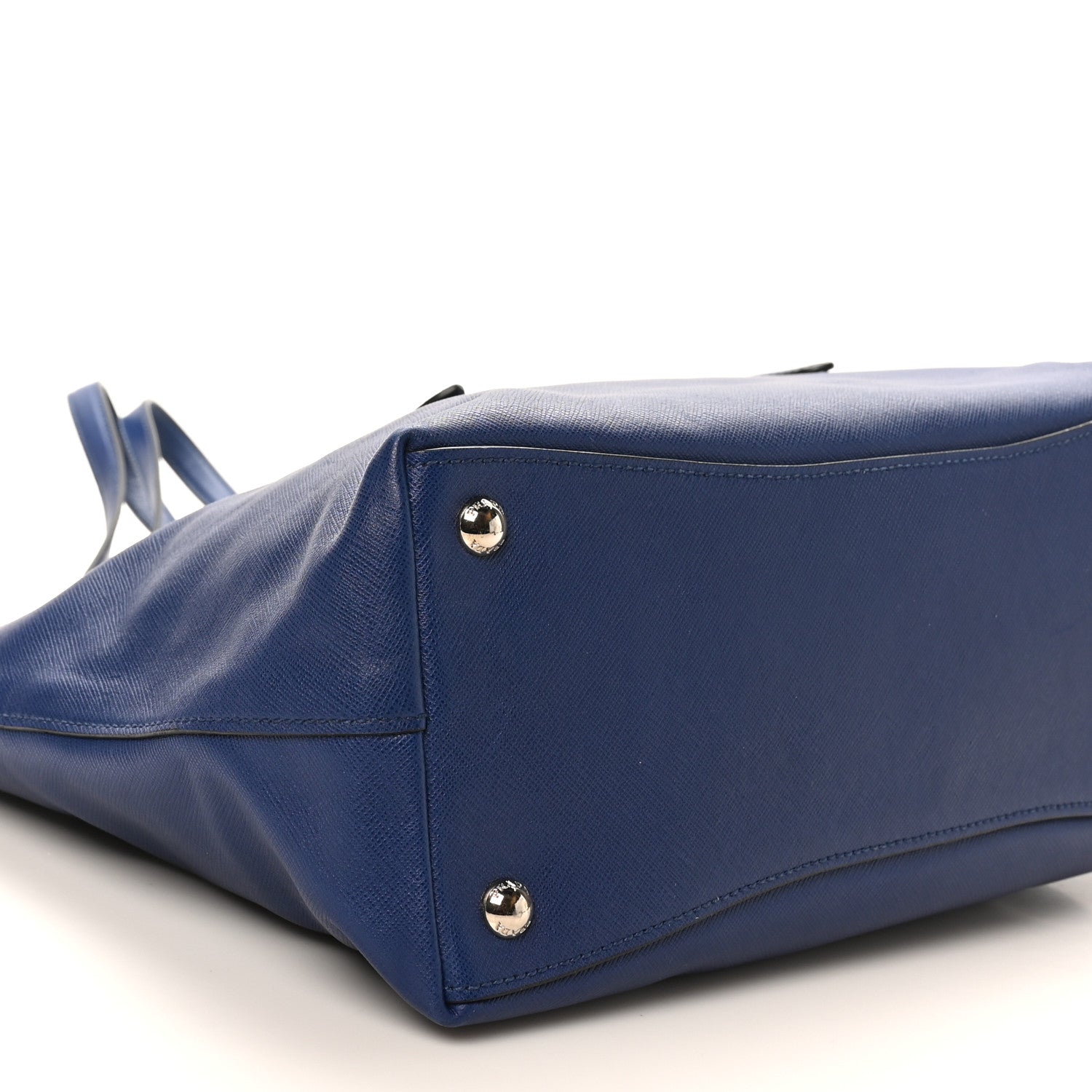 Prada Saffiano Cuir Medium Double Handle Tote Bluette