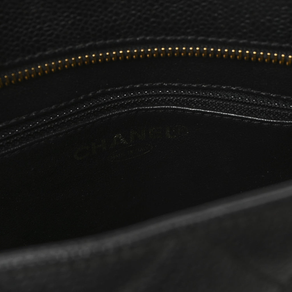 Chanel Caviar Quilted Medallion Tote Black