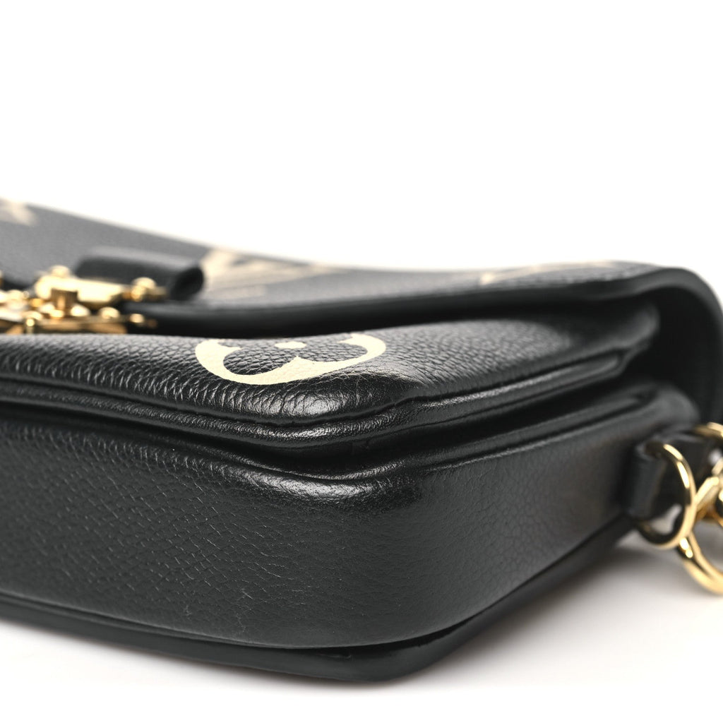 Louis Vuitton Empreinte Monogram Giant Pochette Metis East West Black Beige