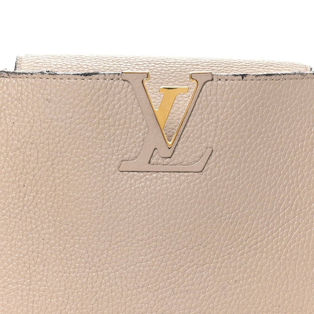 Louis Vuitton Taurillon Capucines MM Galet