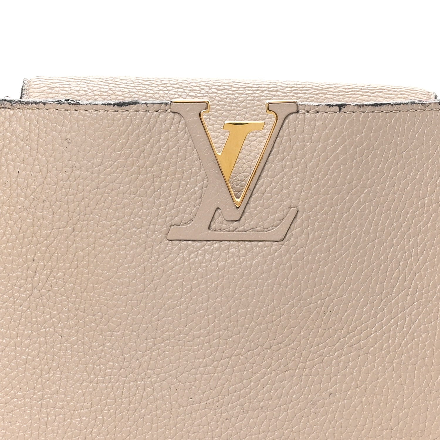Louis Vuitton Taurillon Capucines MM Galet