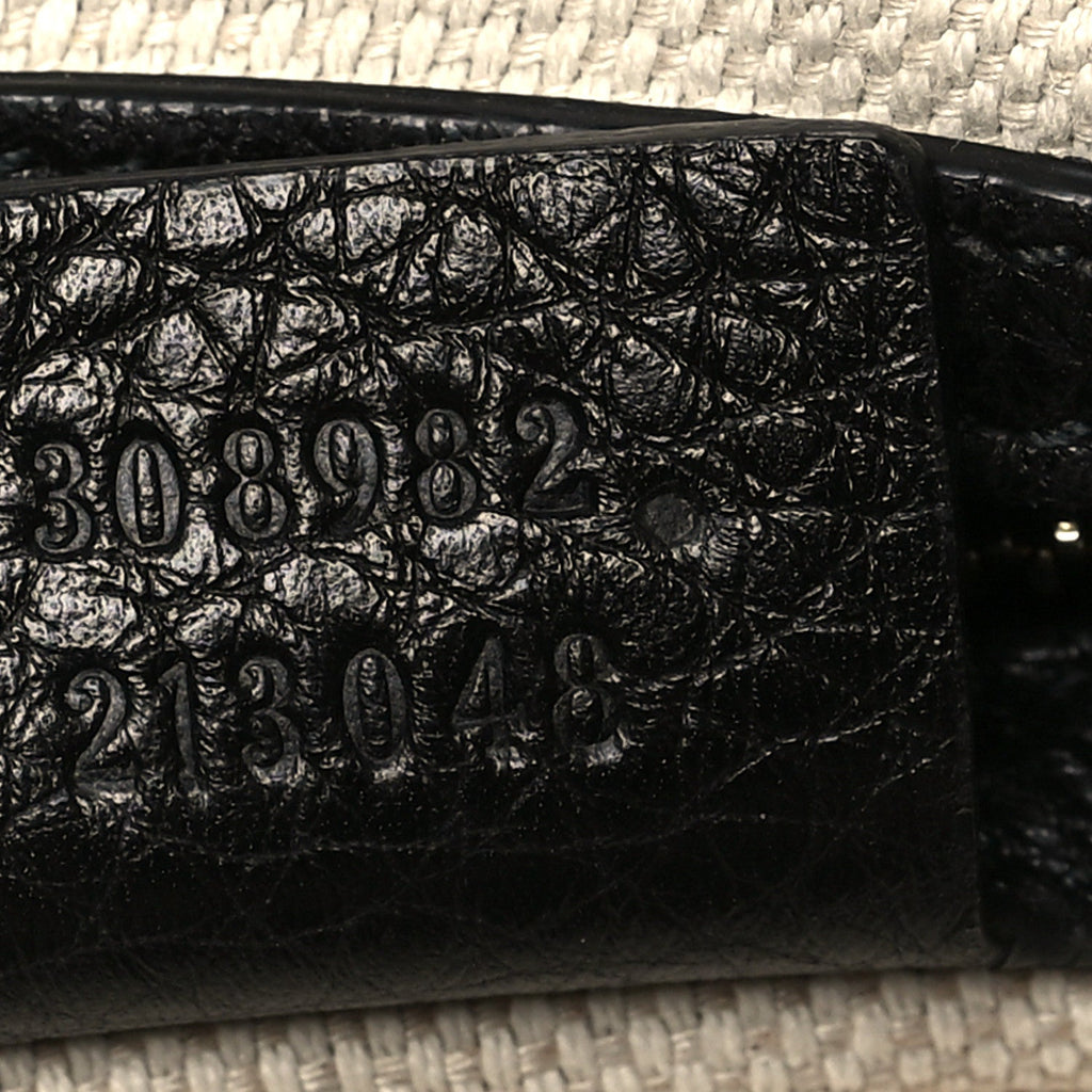 Gucci Pebbled Calfskin Medium Soho Chain Shoulder Bag Black
