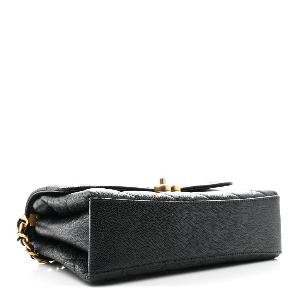 Chanel Caviar Quilted Medium Carry Me Top Handle Flap Black