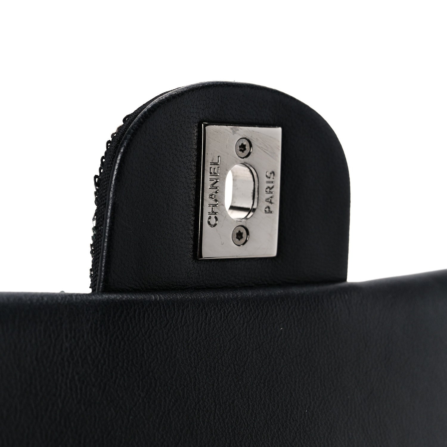 Chanel Sequin Logo Small Flap Ruthenium Multicolor