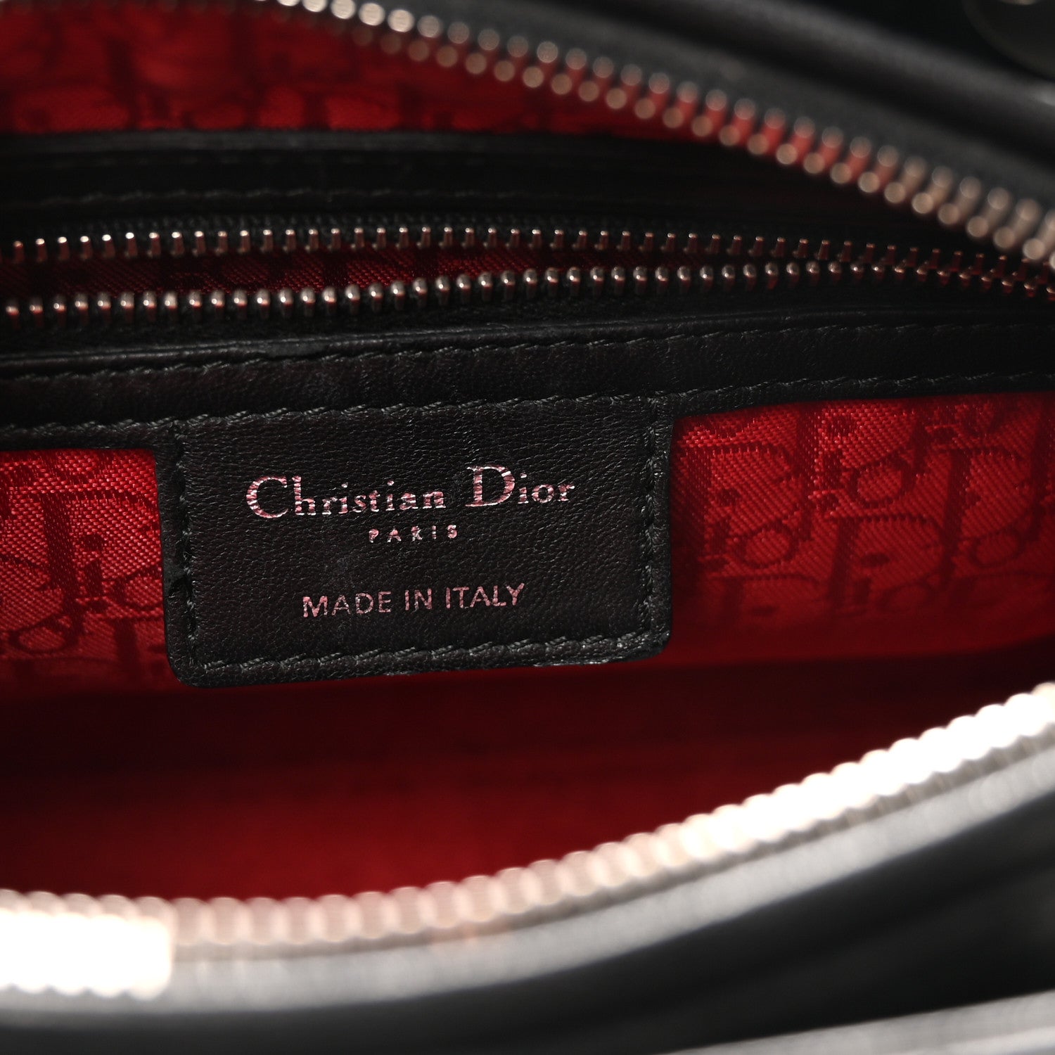 Christian Dior Lambskin Cannage Medium Lady Dior Black