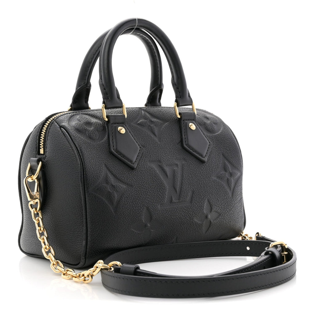 Louis Vuitton Empreinte Monogram Giant Speedy Bandouliere 20 Black