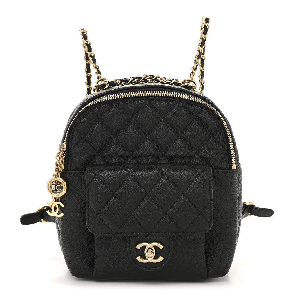 Chanel Caviar Quilted Small CC Day Backpack Black