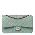 Chanel Caviar Quilted Medium Double Flap Dark Green