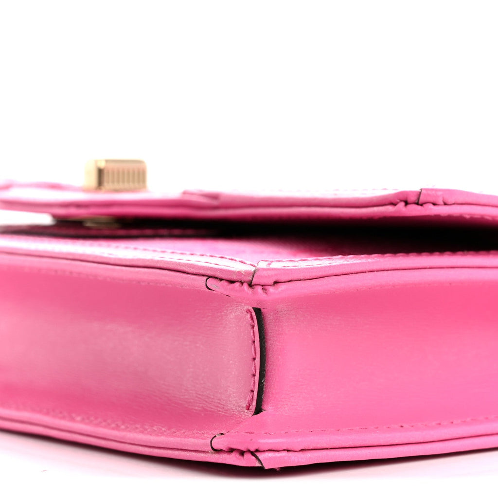 Gucci GG Monogram Scratch Lux Calfskin Mini Luce Shoulder Bag Rose Dark Blossom
