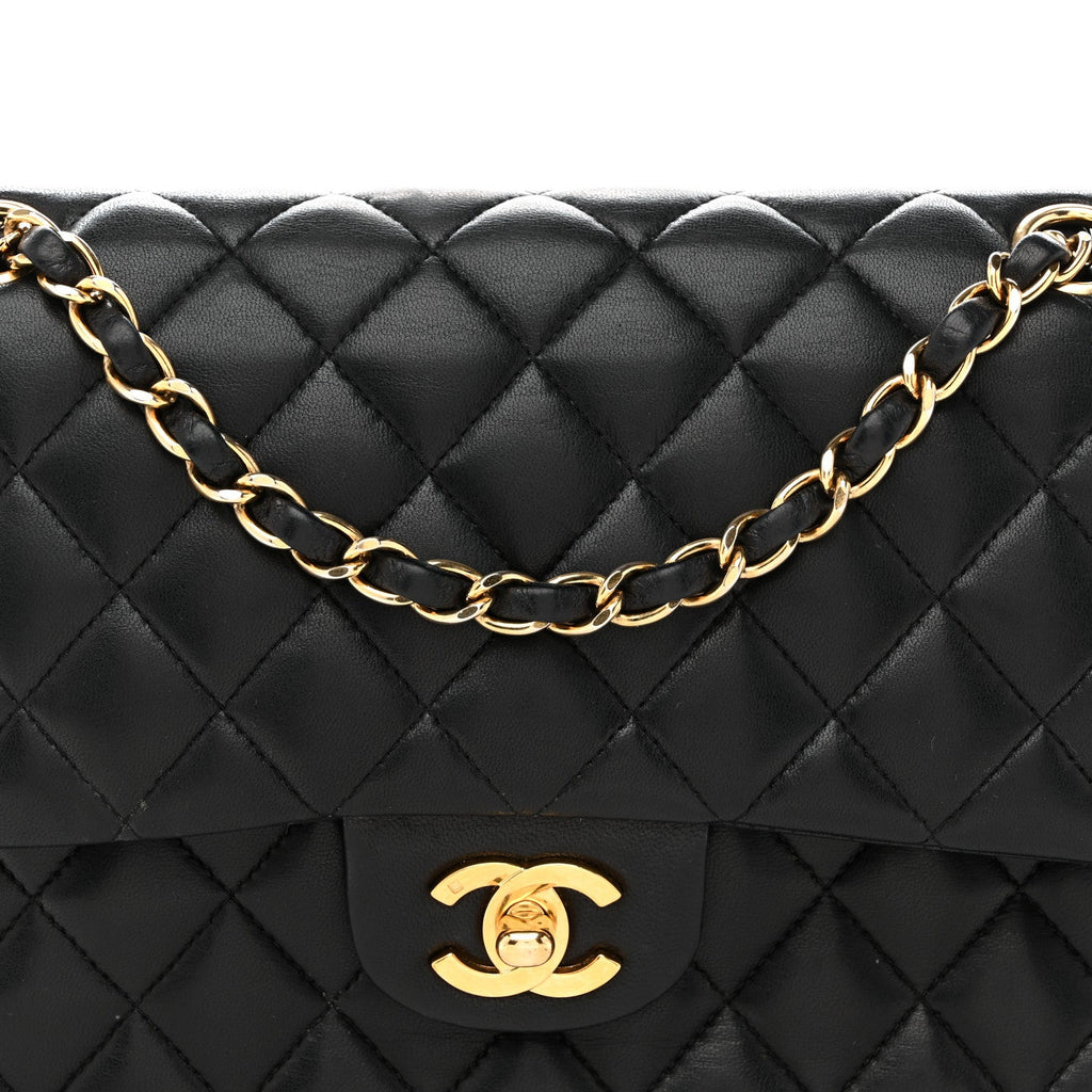 Chanel Lambskin Quilted Medium Double Flap Black