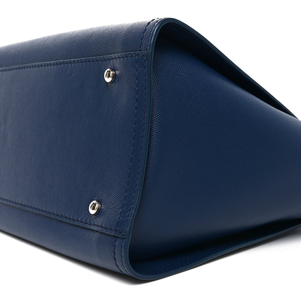 Chanel Caviar Small Studded Deauville Tote Navy