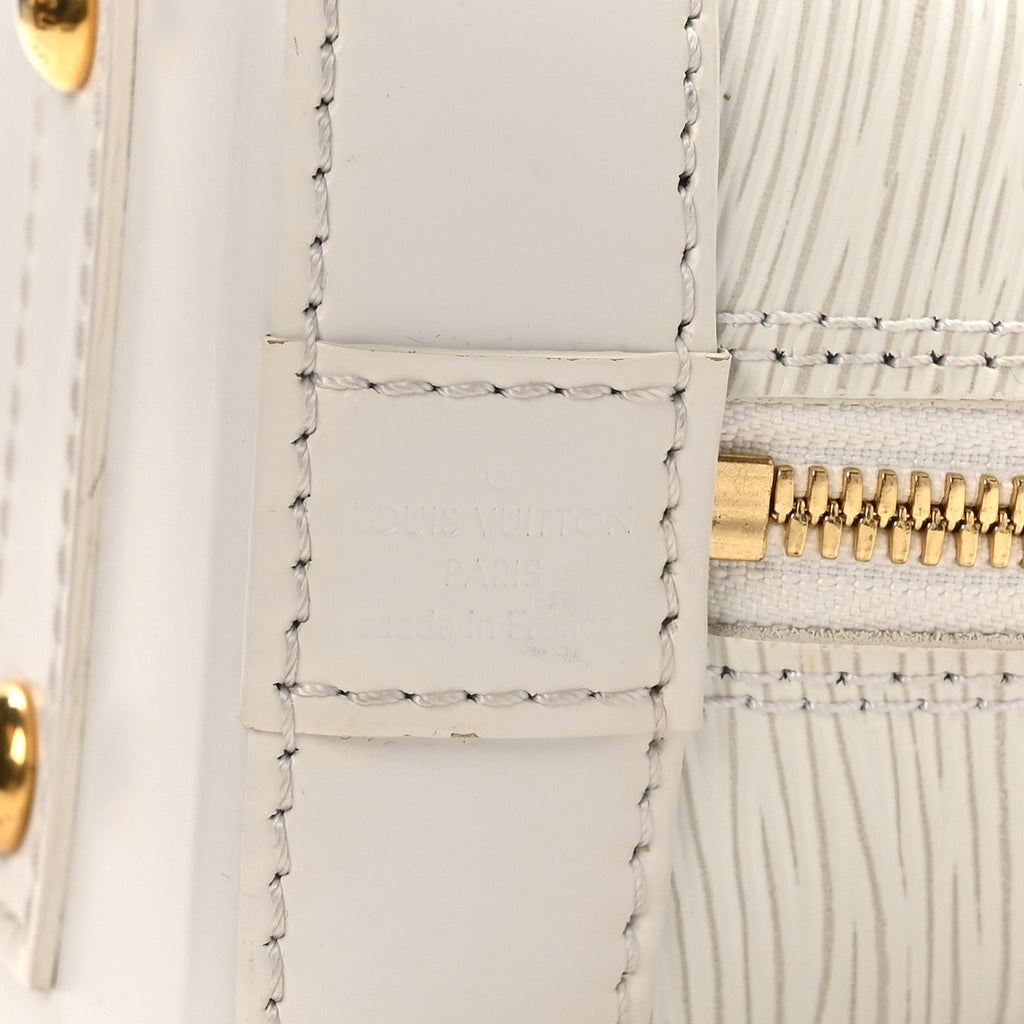 Louis Vuitton Epi Love Lock Alma BB White