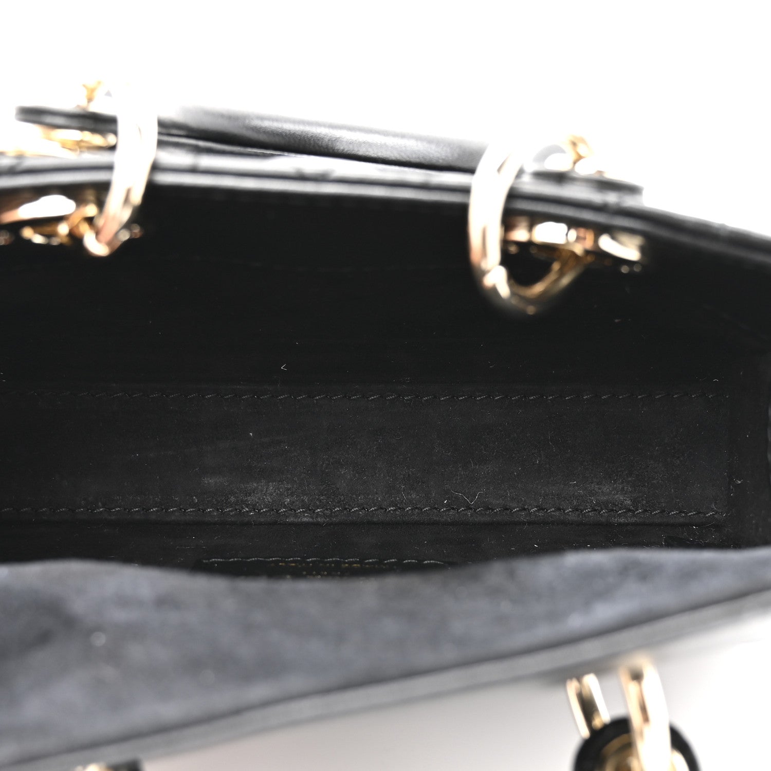 Christian Dior Lambskin Cannage Micro Lady D-Joy Black
