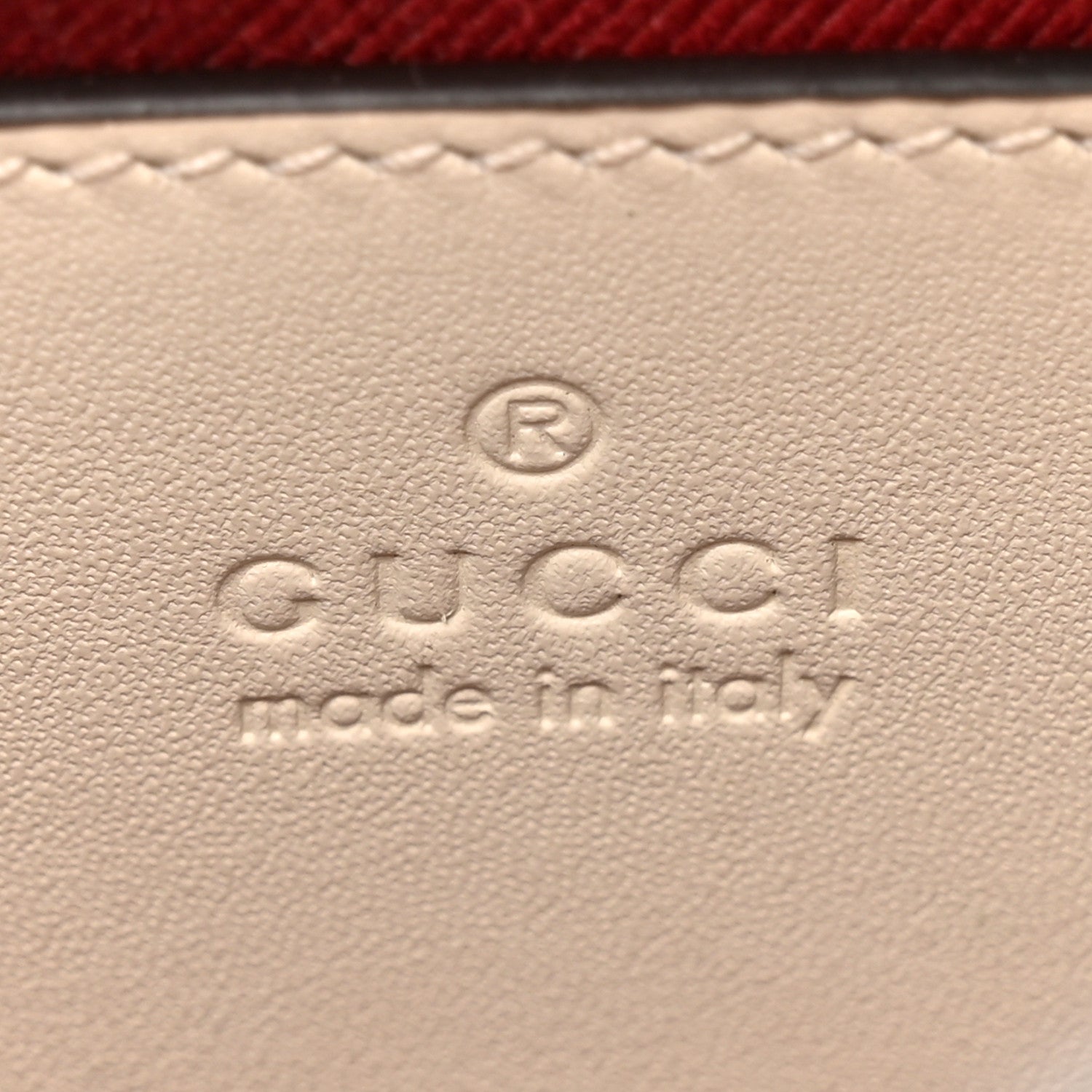Gucci GG Supreme Monogram Textured Calfskin Small Emblem Shoulder Bag Beige Mystic White