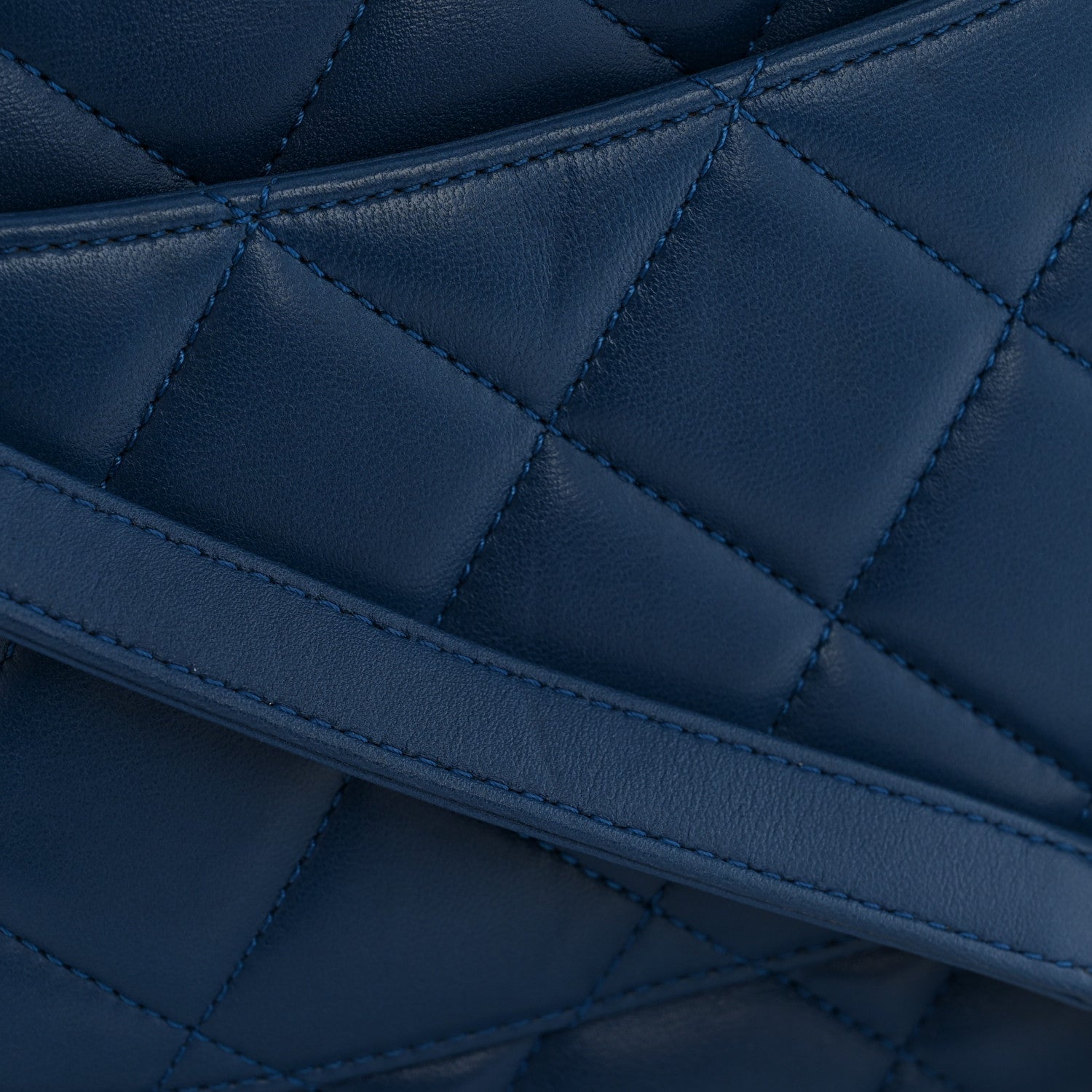 Chanel Lambskin Quilted Small Trendy CC Flap Dual Handle Bag Blue