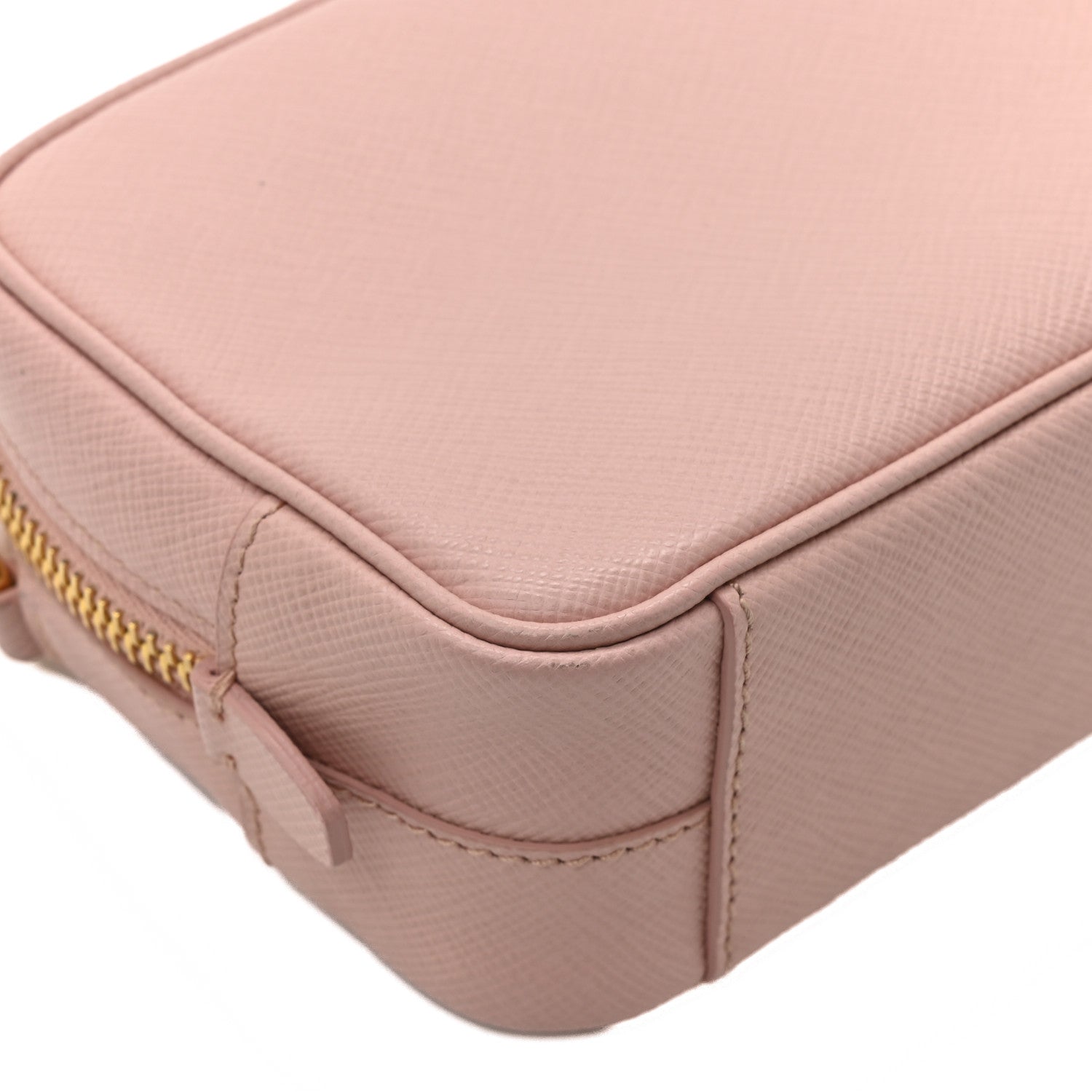Prada Saffiano Lux Mini Camera Crossbody Bag Orchidea