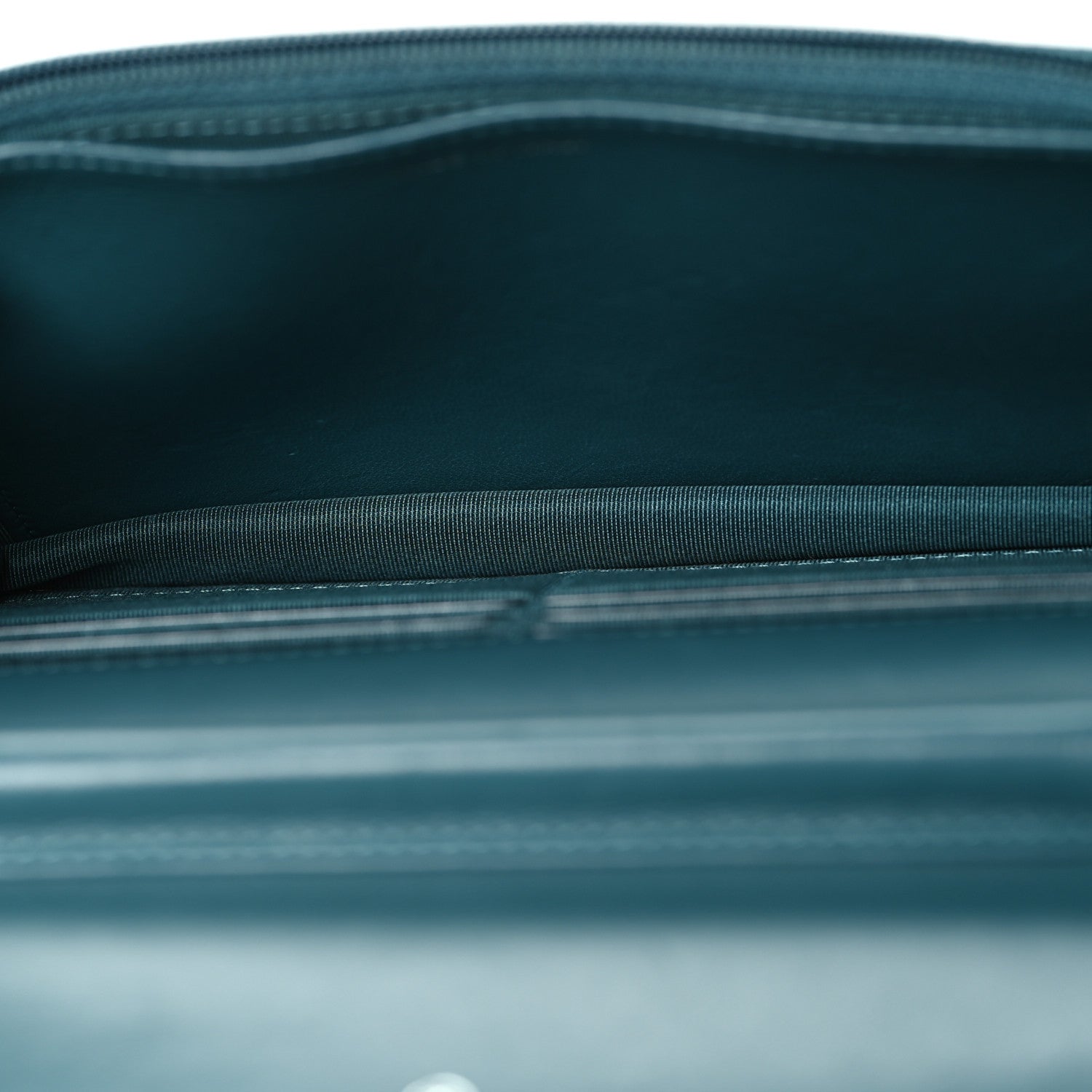 Chanel Lambskin Chevron Quilted Wallet On Chain WOC Turquoise