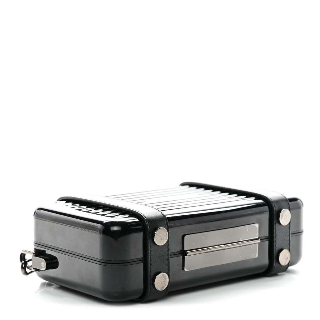 Christian Dior X RIMOWA Aluminum Personal Clutch On Strap Black