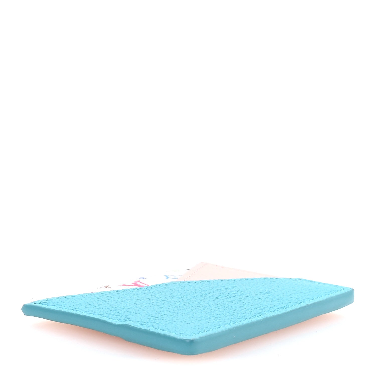 Louis Vuitton LV X TM Monogram Multicolor Criss-Cross Card Holder Kabira Blue Rose