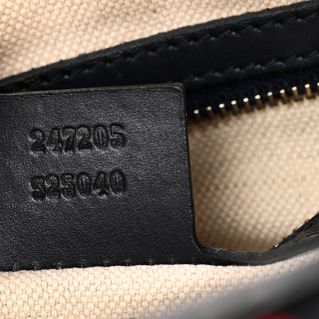 Gucci Monogram Selleria Calfskin Vintage Web Medium Boston Beige Blue
