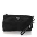 Prada Tessuto Nylon Saffiano Wristlet Black