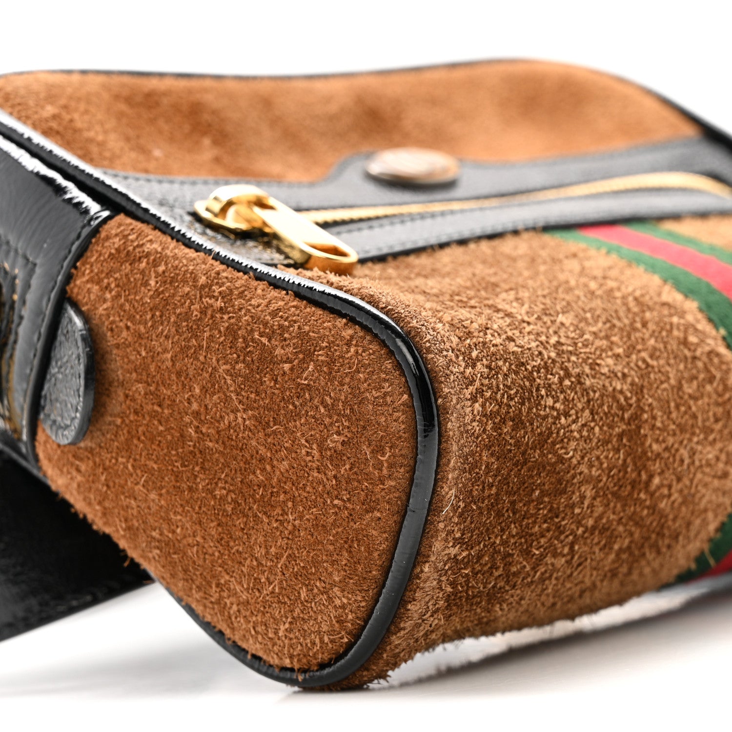 Gucci Suede Small Ophidia Belt Bag 85 34 Brown