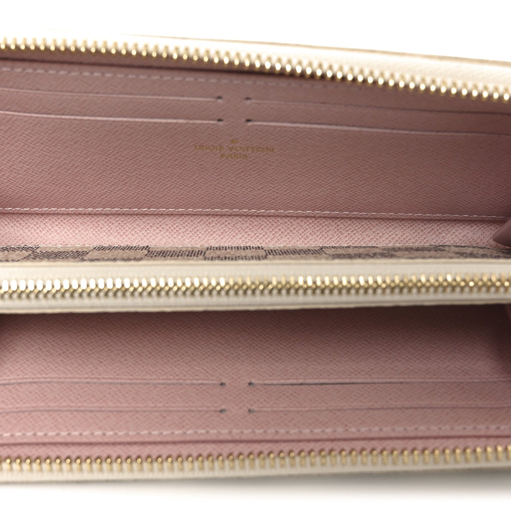 Louis Vuitton Damier Azur Clemence Wallet Rose Ballerine
