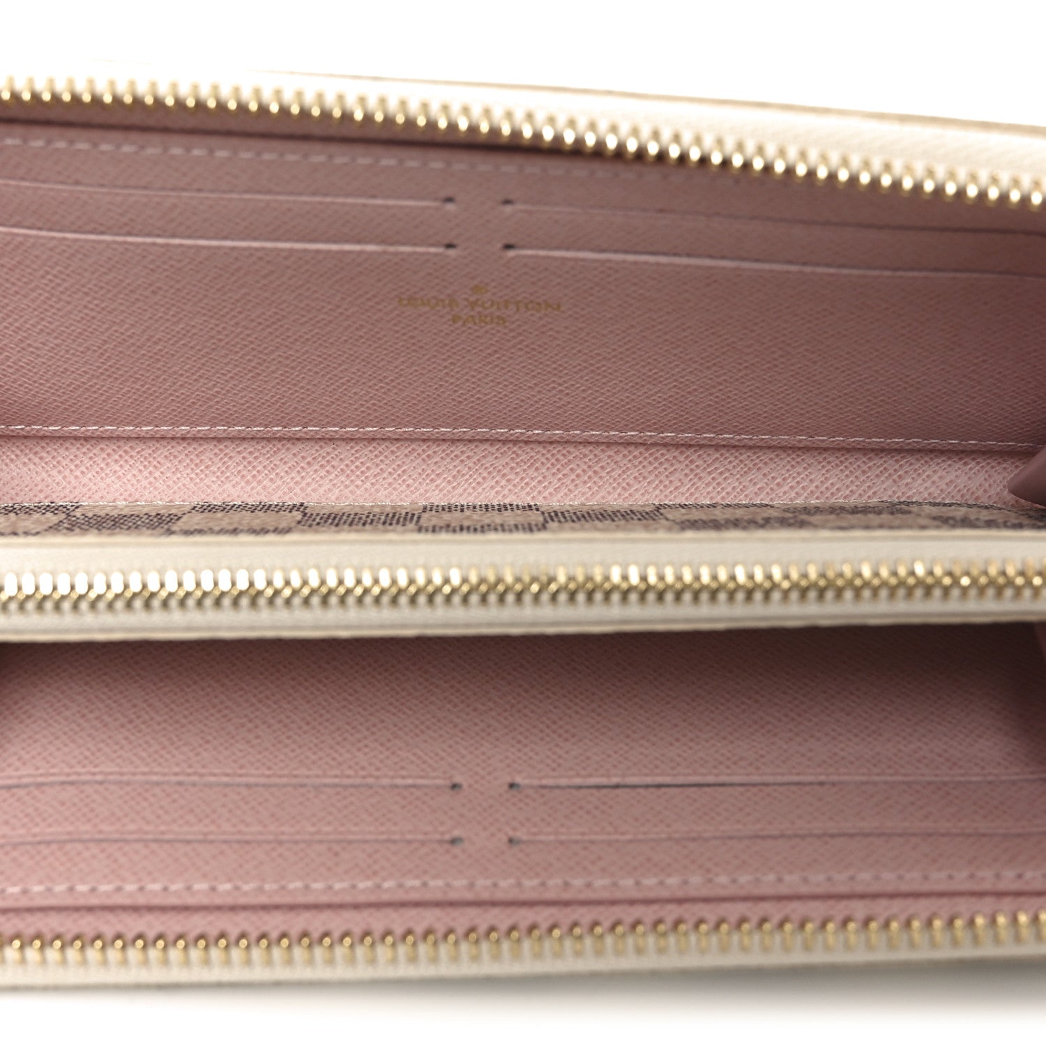 Louis Vuitton Damier Azur Clemence Wallet Rose Ballerine