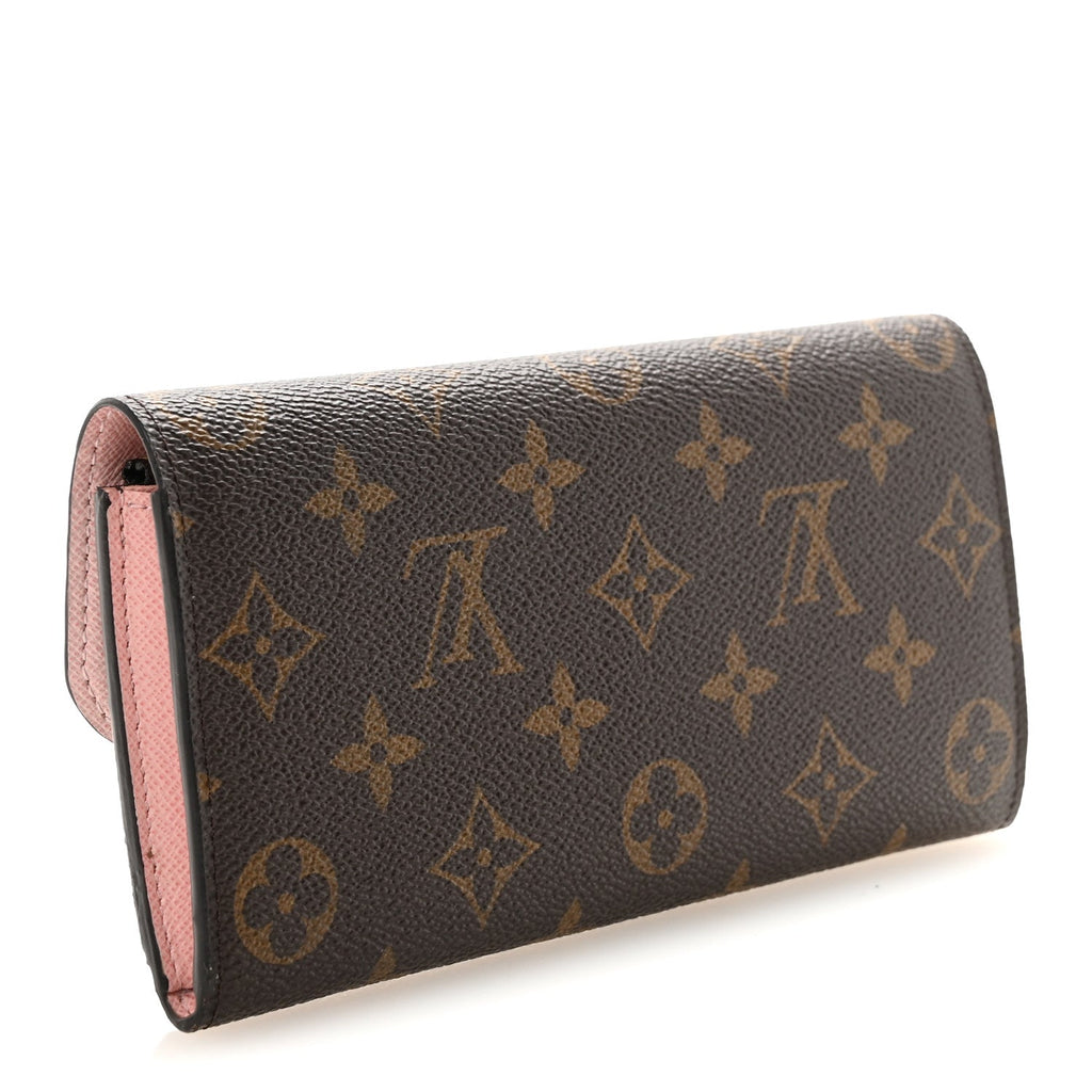 Louis Vuitton Monogram Emilie Wallet Rose Ballerine