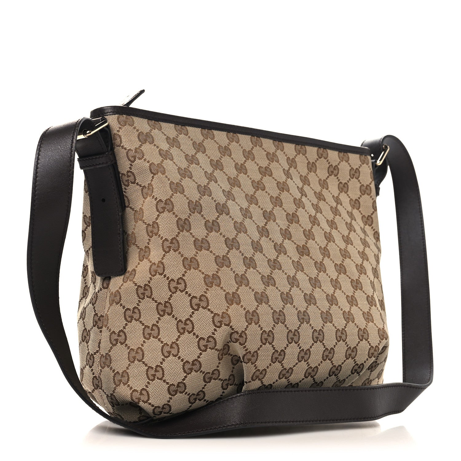Gucci Monogram Messenger Bag Dark Brown