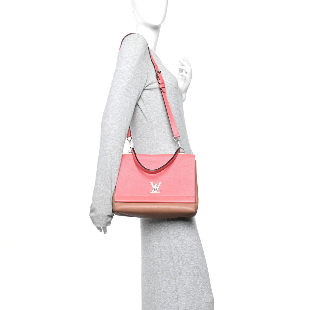 Louis Vuitton Soft Calfskin Lockme II Top Handle  Rose Bruyere