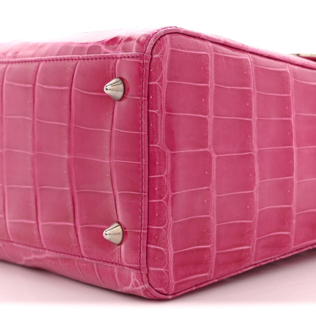 Christian Dior Alligator Medium Lady Dior Pink