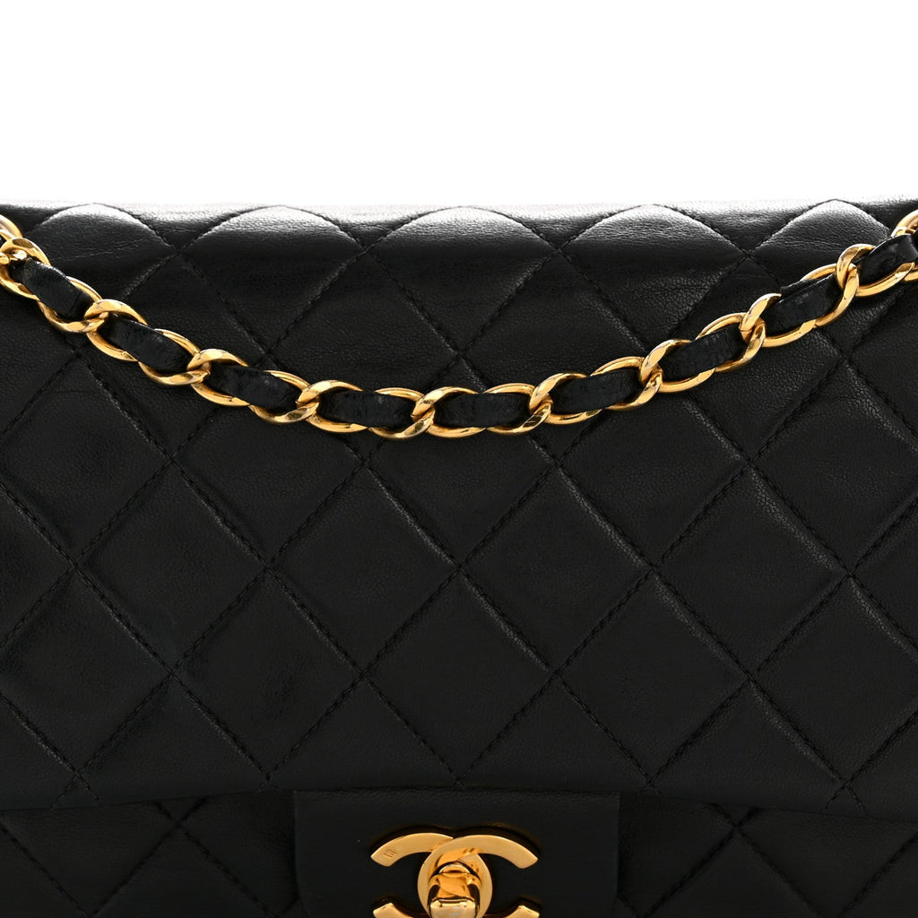 Chanel Lambskin Quilted Medium Double Flap Black
