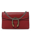 Gucci Calfskin Super Mini Dionysus Shoulder Bag Hibiscus Red