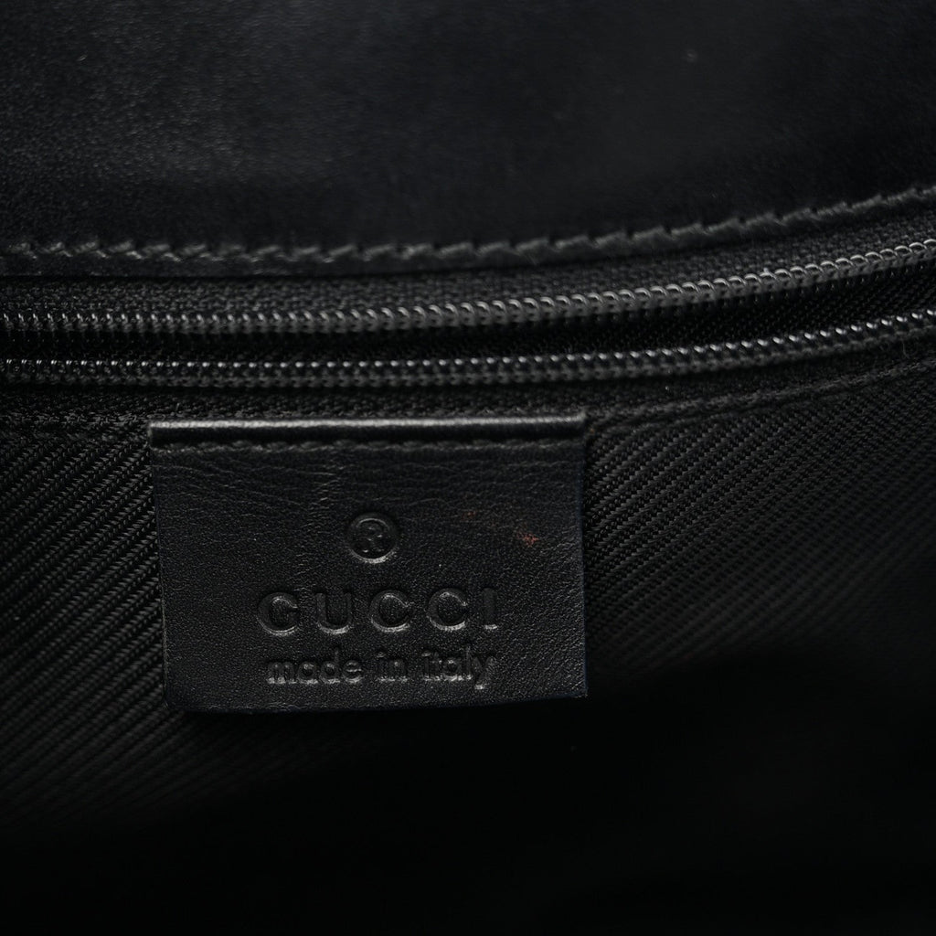 Gucci Monogram Bardot Shoulder Bag Black
