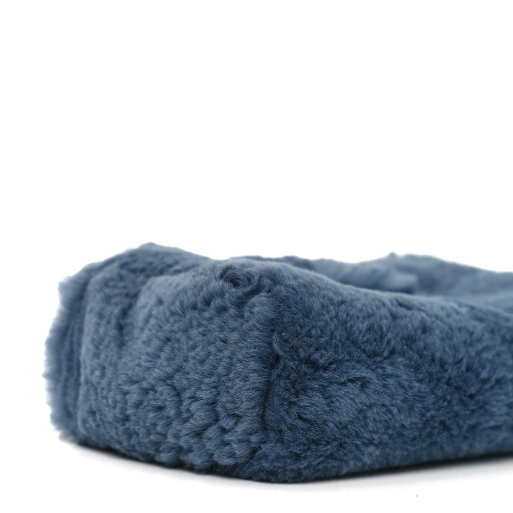 Rabbit Fur Mini CC Pouch Blue