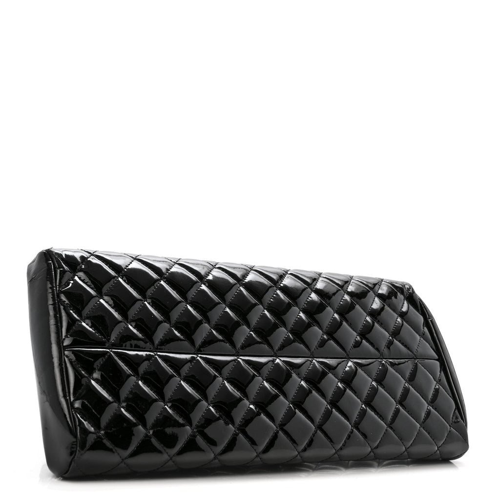Chanel Patent Quilted Medium Just Mademoiselle Black