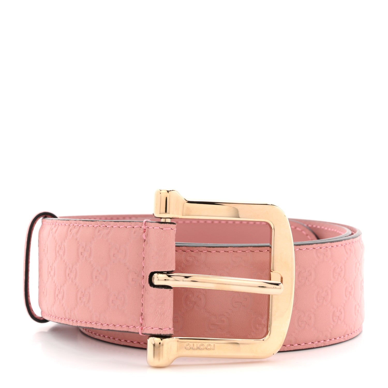 Gucci Soft Microguccissima Margaux Calfskin Belt 80 32 Soft Pink