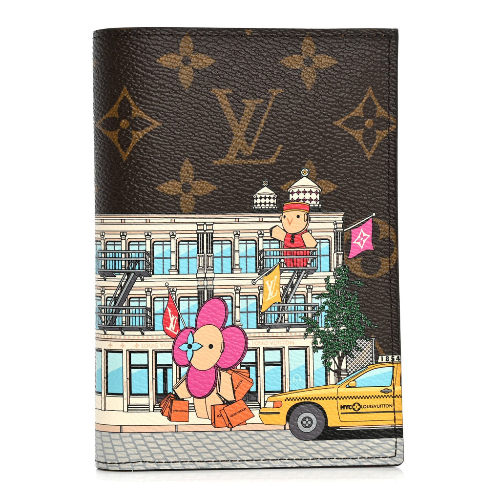 Louis Vuitton Monogram 2022 Christmas Animation New York Soho Passport Cover Yellow