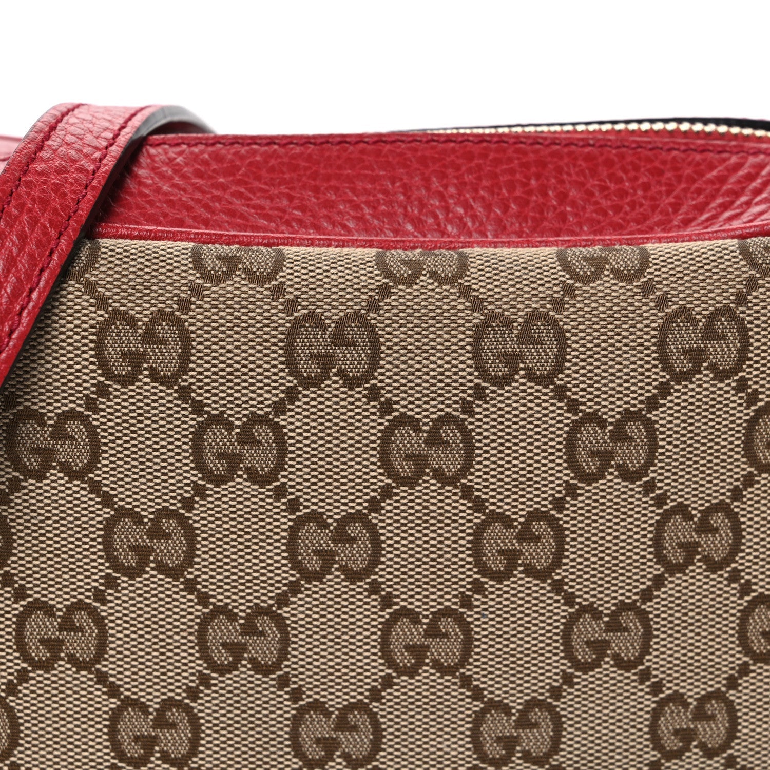 Gucci Monogram Mini Bree Messenger Bag Red