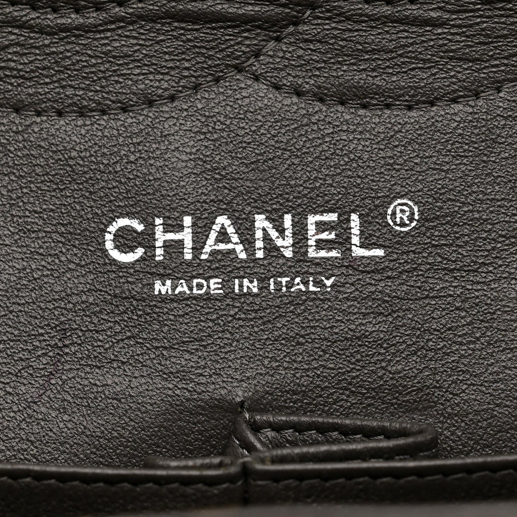 Chanel Caviar Quilted Jumbo Double Flap Grey