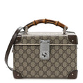 Gucci GG Supreme Monogram Globe-Trotter Beauty Case Brown